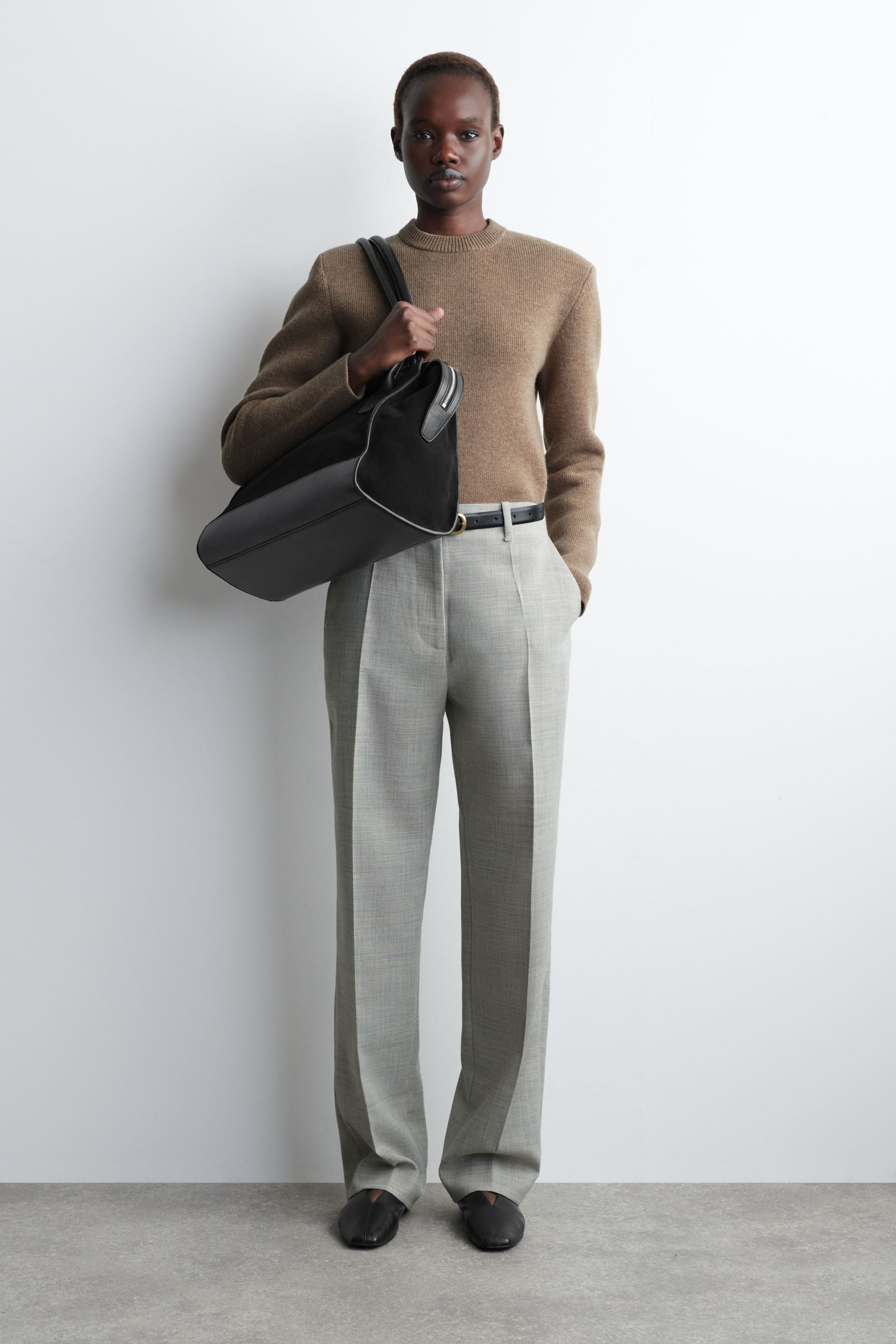 AVENUE TOTE BAG - SUEDE アベニュートートバッグ - スエード ブラック