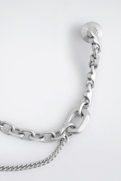 COS ファセットダブルチェーンブローチ