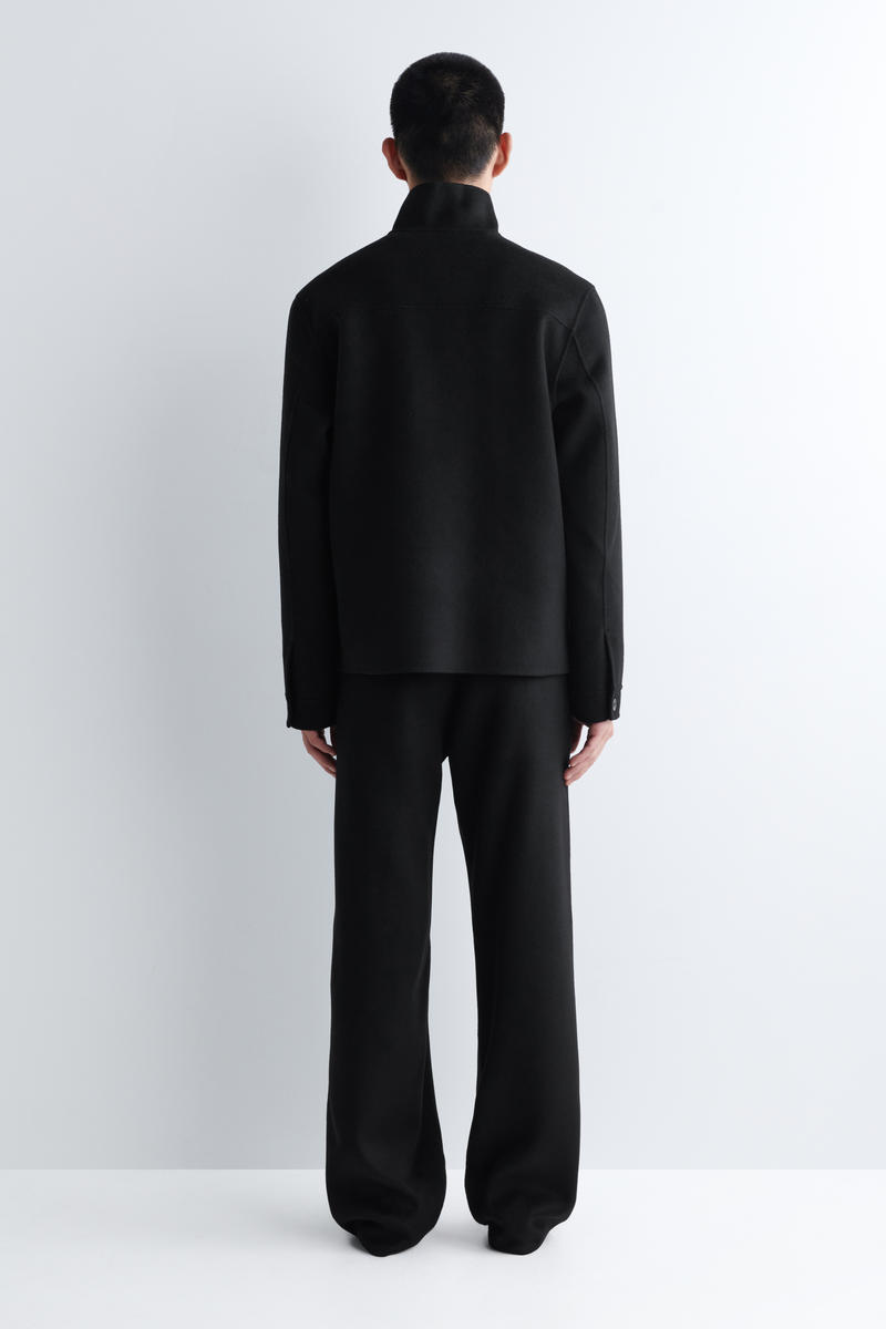 DOUBLE-FACED WOOL STRAIGHT-LEG TROUSERS ダブルフェイスウール