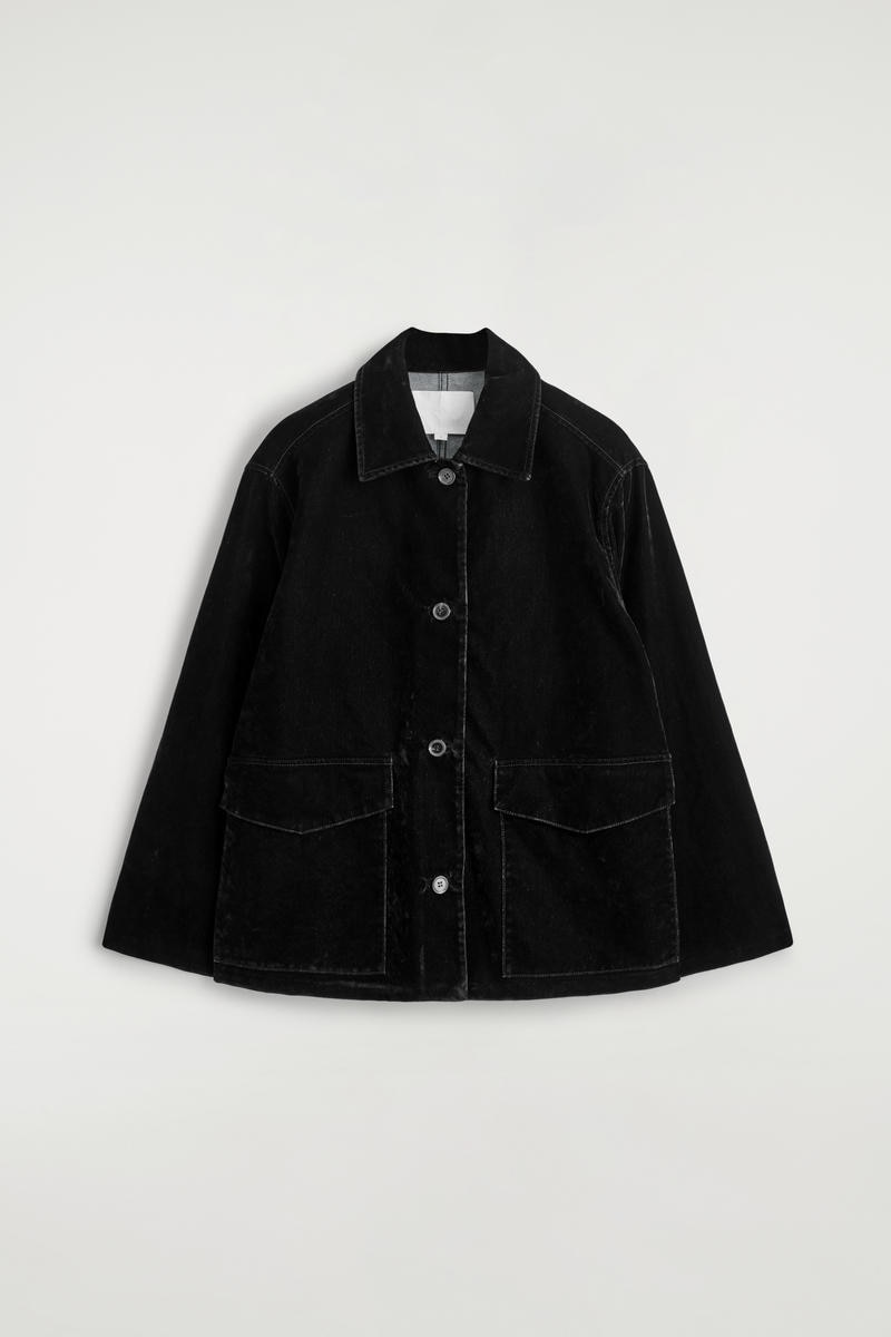 COS リラックスデニムジャケット RELAXED DENIM JACKET リラックスデニムジャケット ブラックセルビッジ