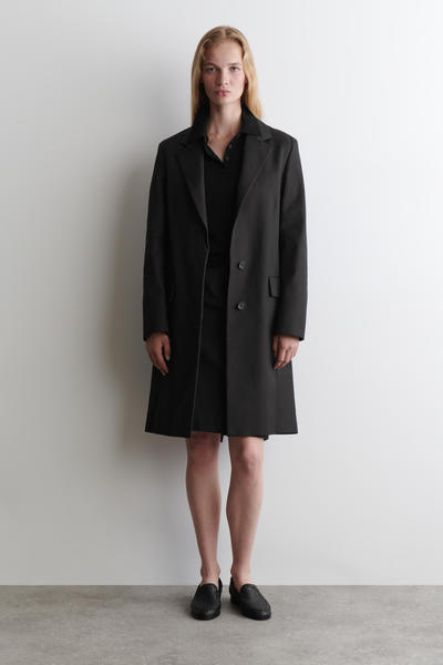 COS メリノウールニットポロ