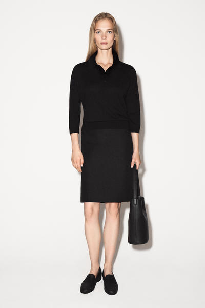 COS メリノウールニットポロ