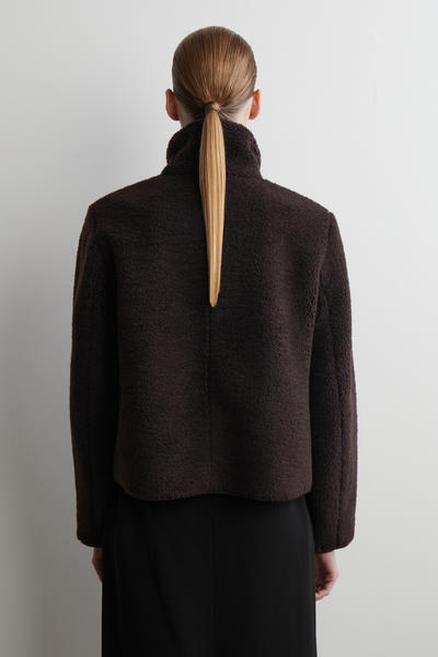 COS ファンネルネックテディージャケット