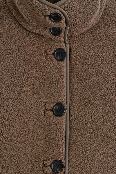 COS ファンネルネックテディージャケット