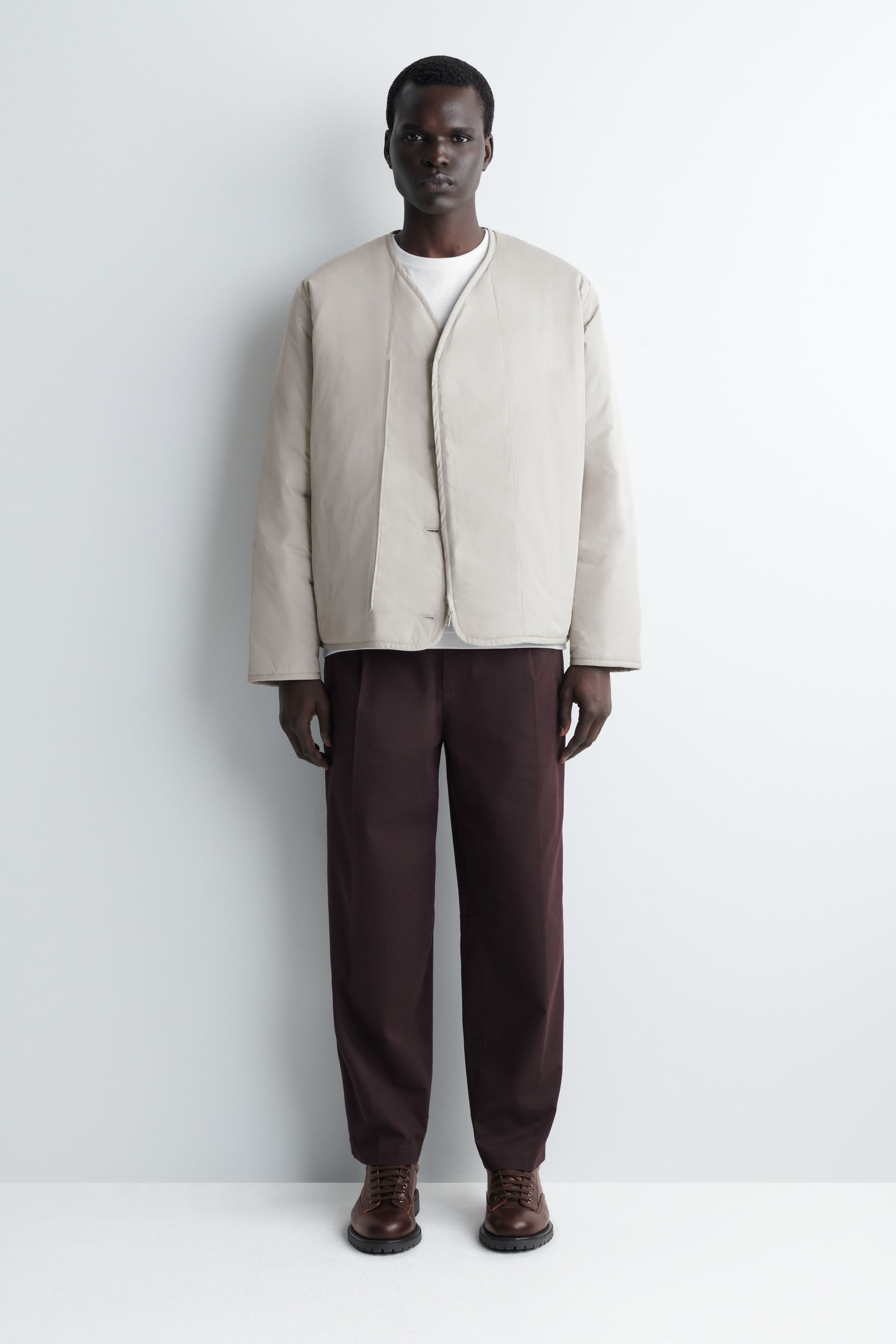 KOSLOW'S ミンク毛皮 切替 ニットジャケット L相当 スタンドカラー REVERSIBLE QUILTED JACKET リバーシブルキルトジャケット ライト