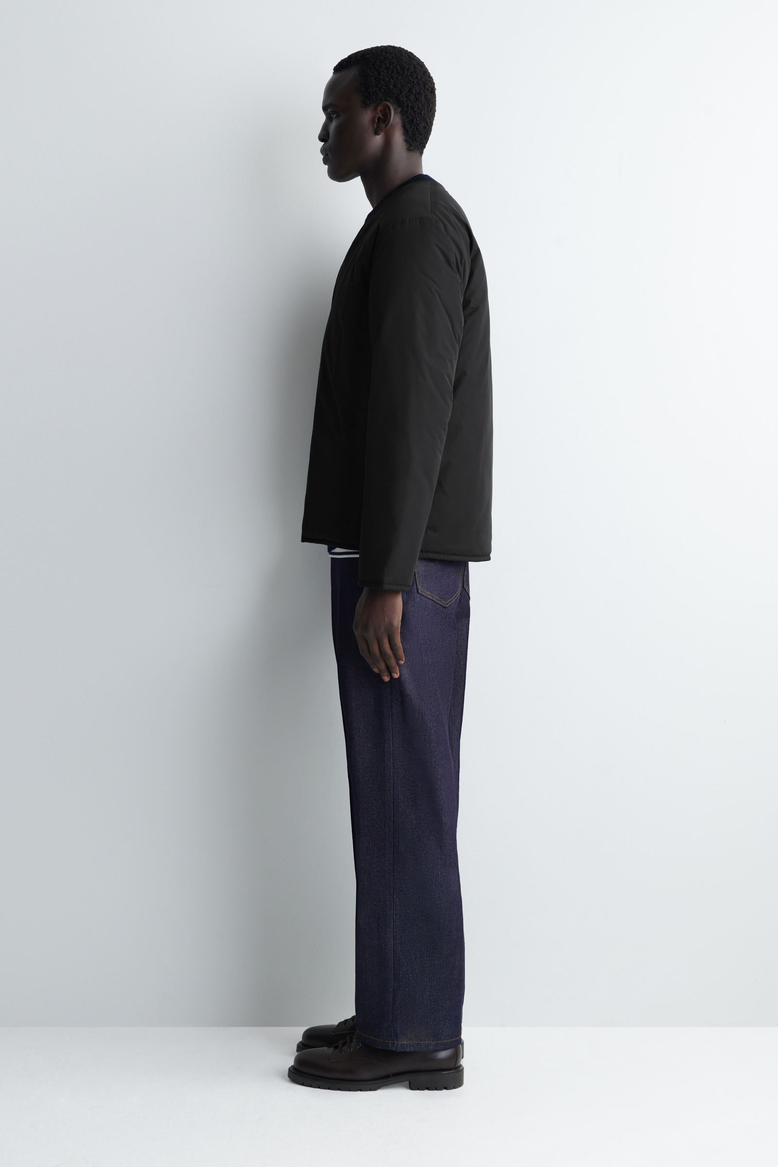 REVERSIBLE QUILTED JACKET リバーシブルキルトジャケット ブラック