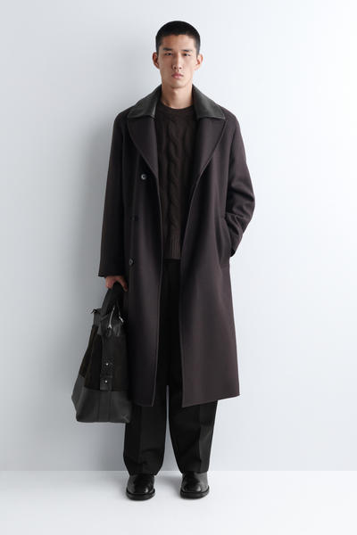 COS ケーブルニットウールクルーネックセーター