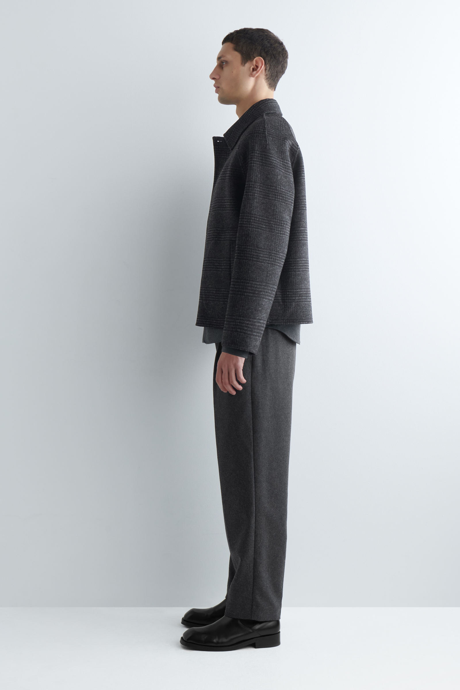 REVERSIBLE DOUBLE-FACED WOOL JACKET リバーシブル ダブルフェイス