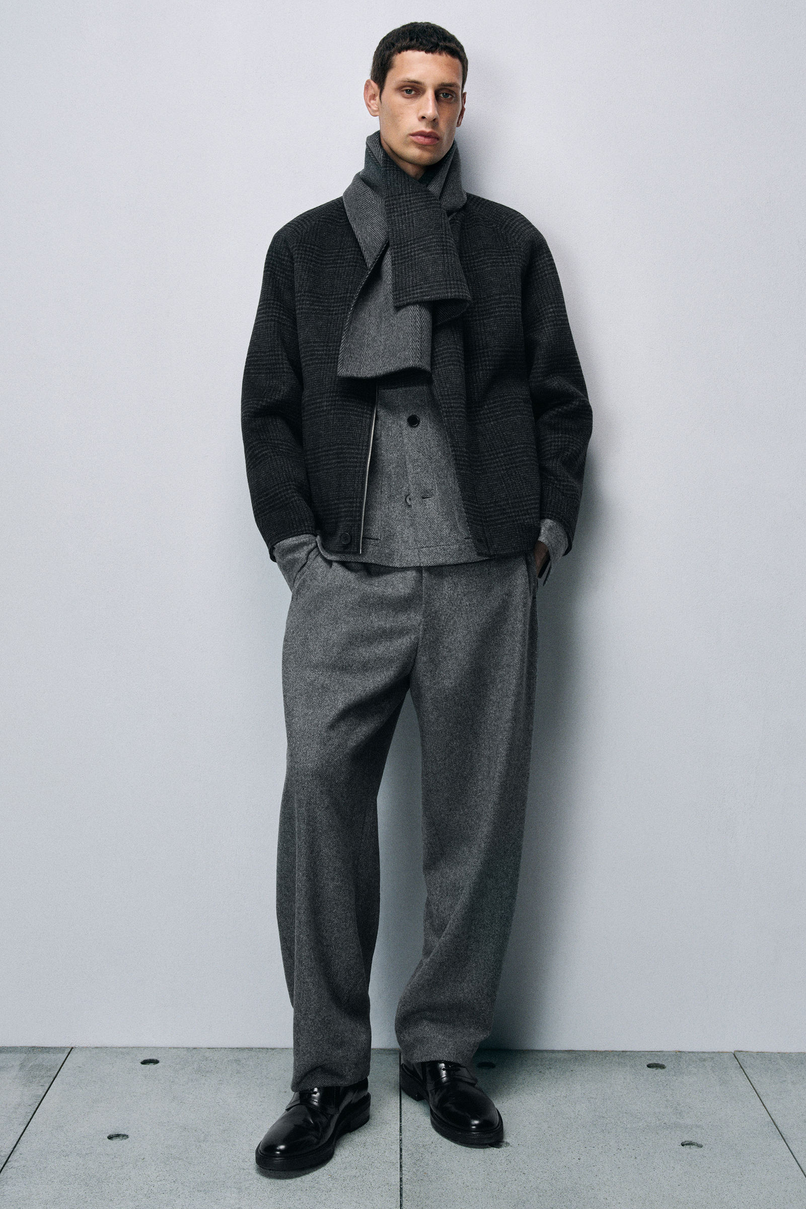 REVERSIBLE DOUBLE-FACED WOOL JACKET リバーシブル ダブルフェイス