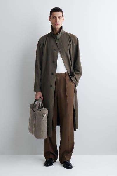 COS BRUNSWICK メッセンジャーバッグ - クロコダイル調スエード