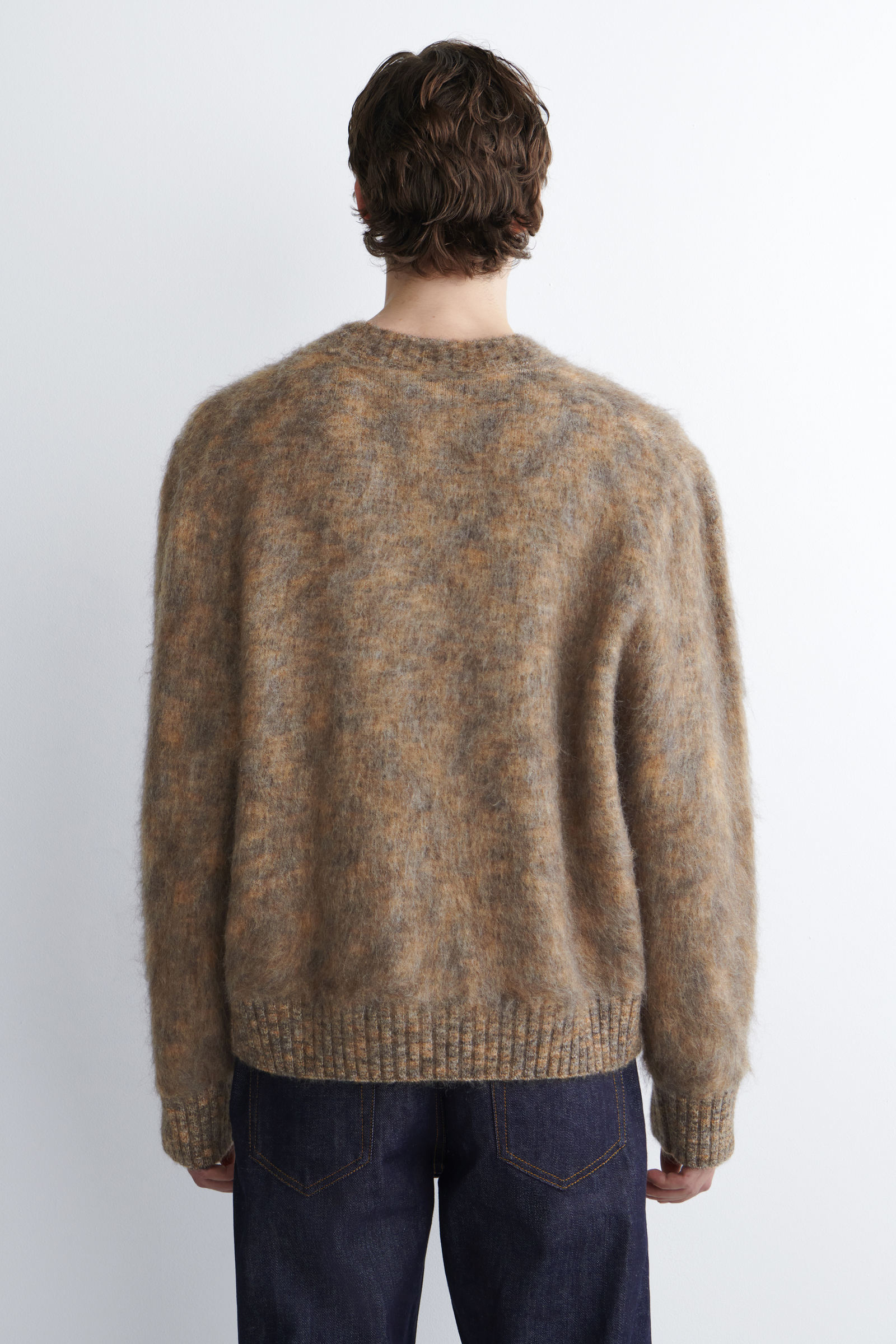 SPACE-DYED MOHAIR-BLEND CREW-NECK JUMPER スペースダイモヘア