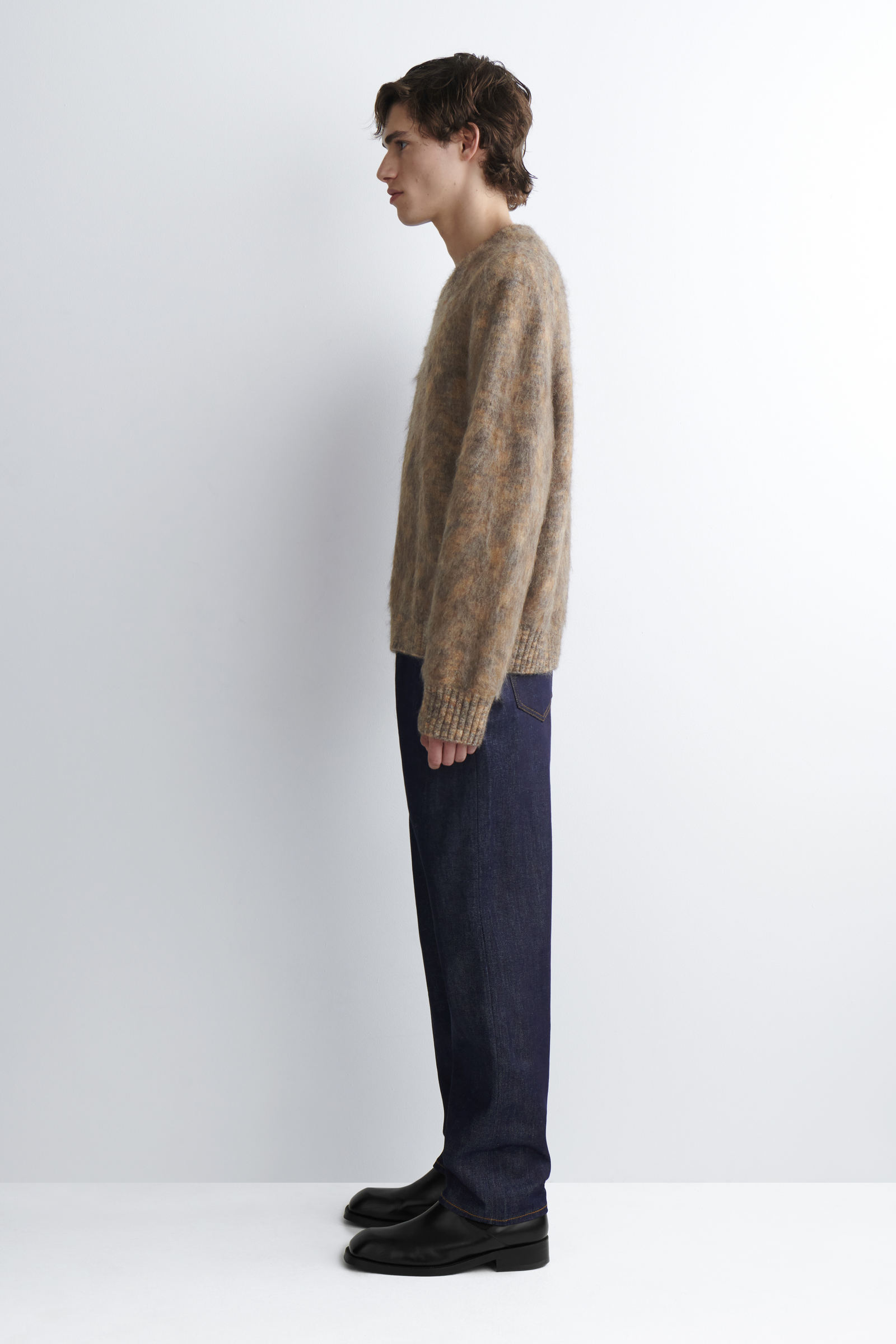 SPACE-DYED MOHAIR-BLEND CREW-NECK JUMPER スペースダイモヘア