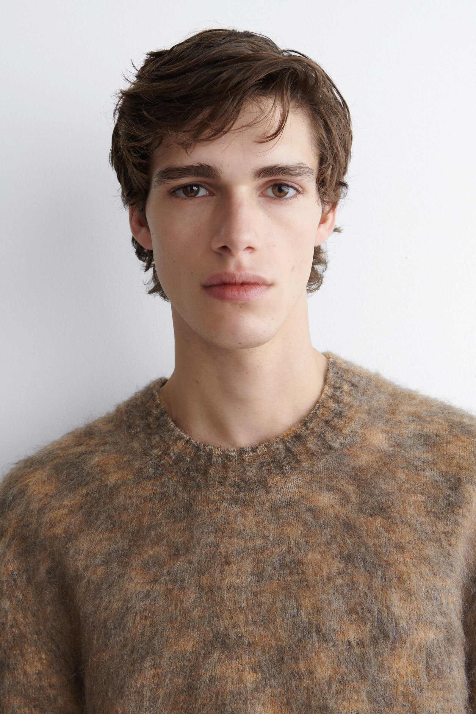 SPACE-DYED MOHAIR-BLEND CREW-NECK JUMPER スペースダイモヘア