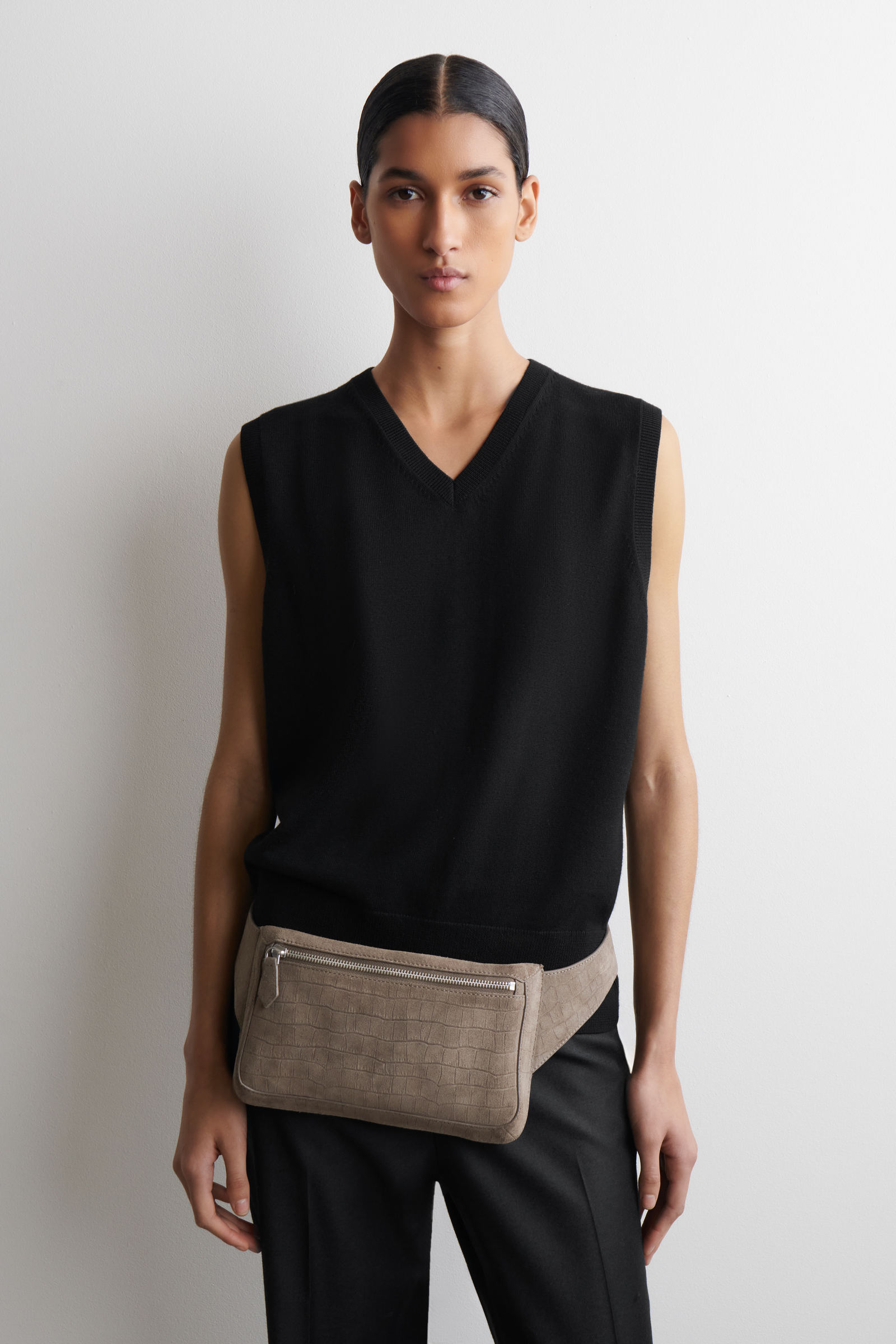 BRUNSWICK BELT BAG - CROC-EFFECT LEATHER BRUNSWICK ベルトバッグ