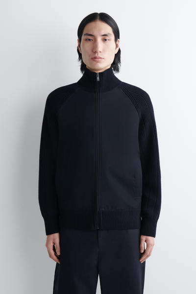 COS コットン切り替え メリノトラックジャケット