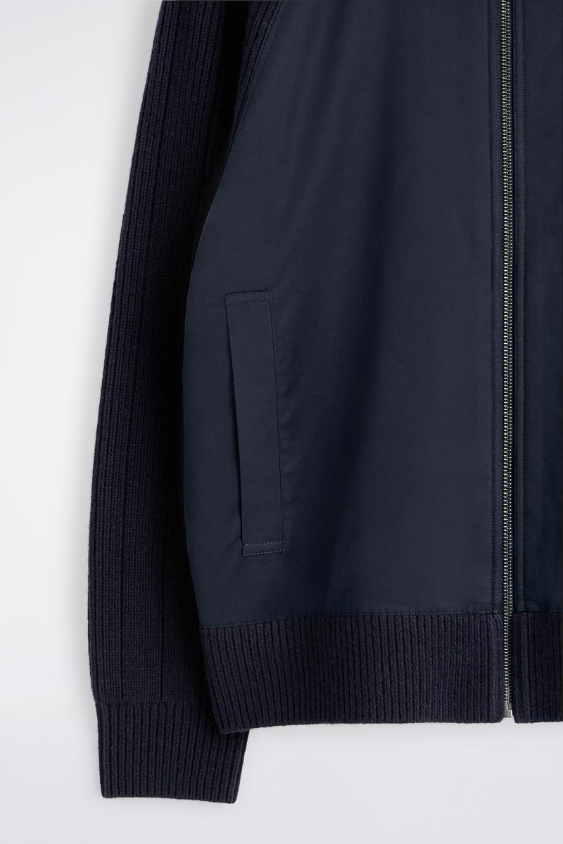 COS コットン切り替え メリノトラックジャケット