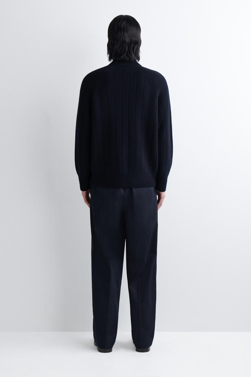 COS コットン切り替え メリノトラックジャケット