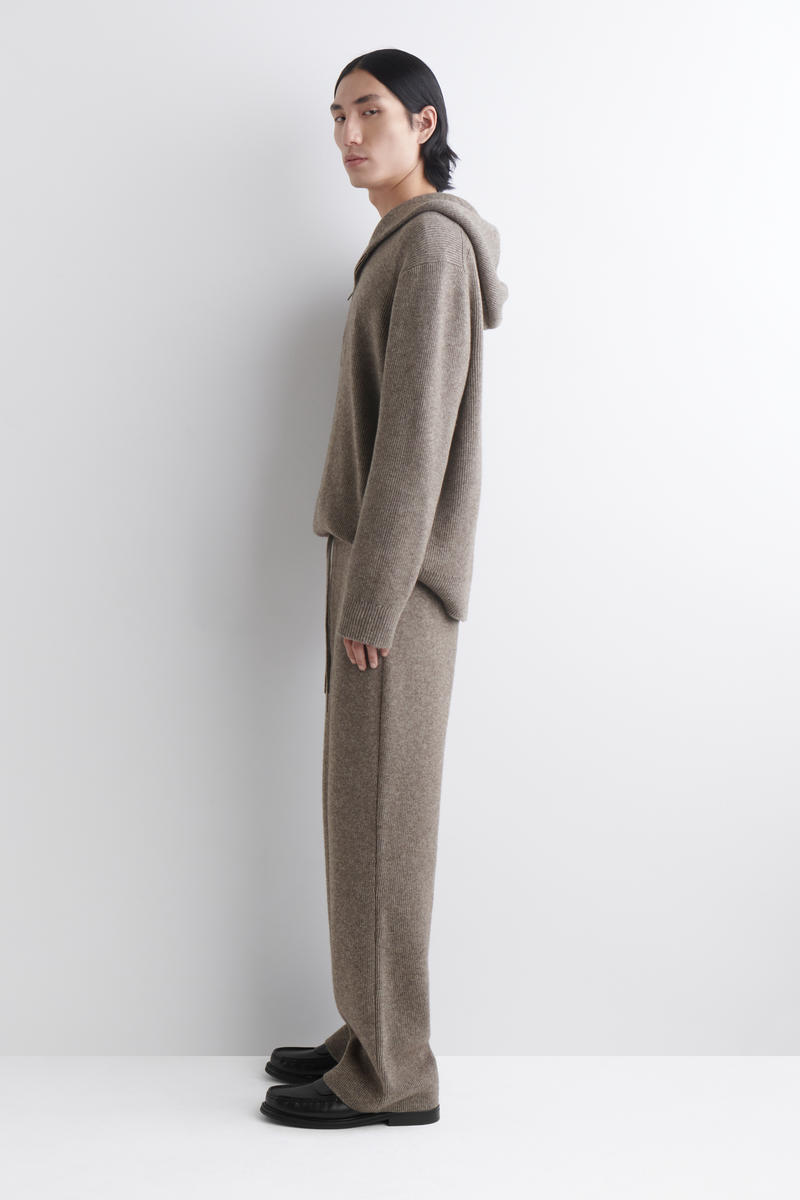COS ニットメリノヤクジップアップフーディー