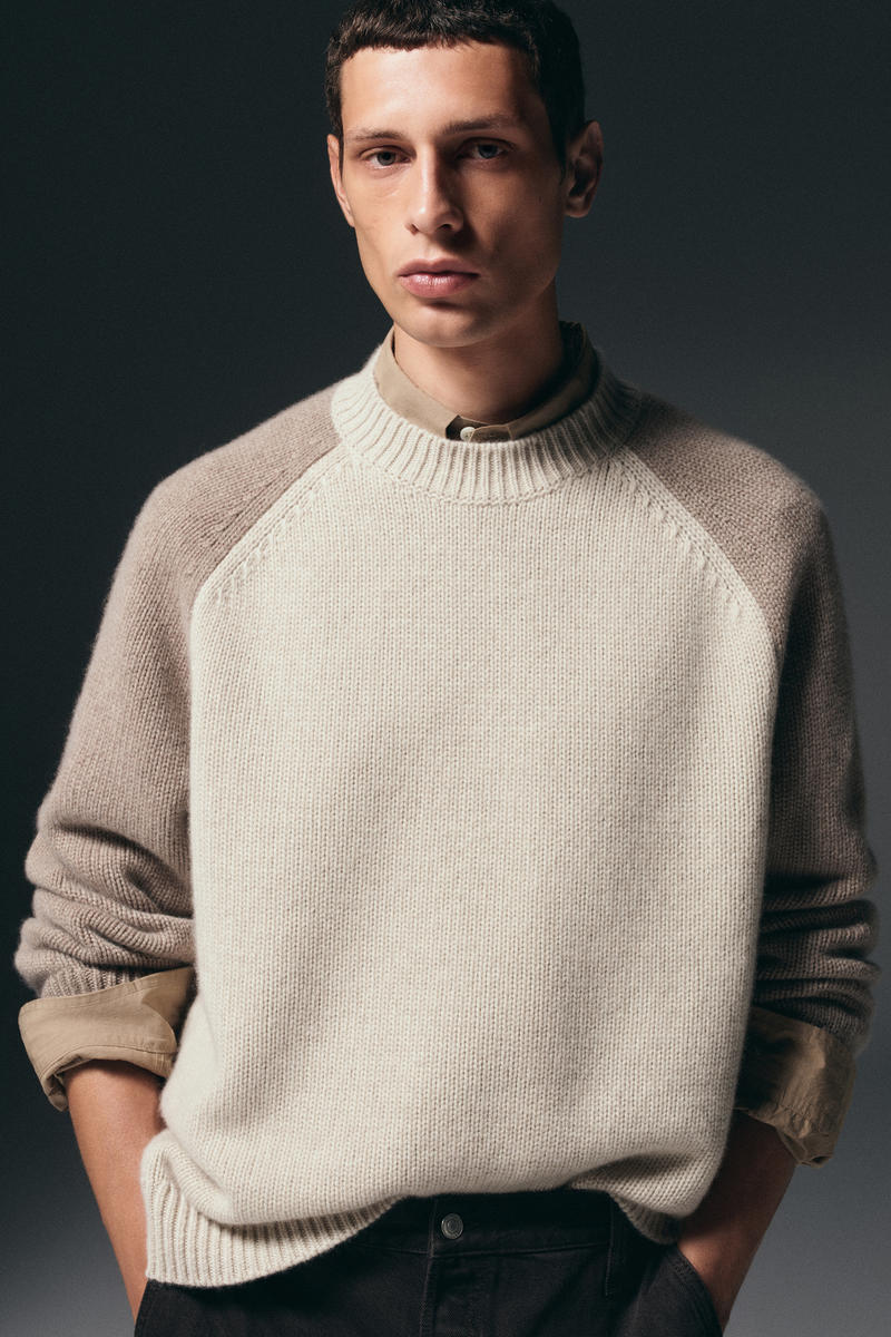 COS カラーブロックデザインカシミヤセーター