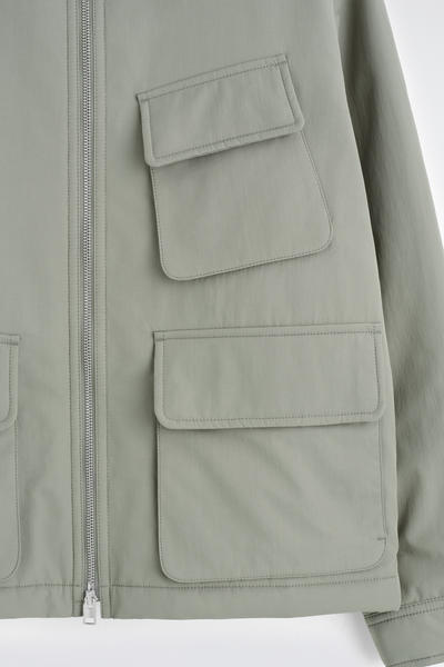 COS パッド入りハリントンジャケット-  ナイロン素材