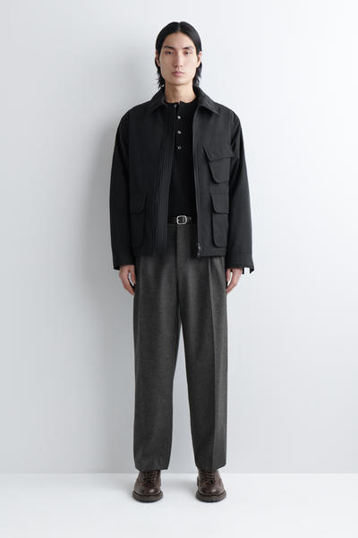 COS パッド入りハリントンジャケット-  ナイロン素材