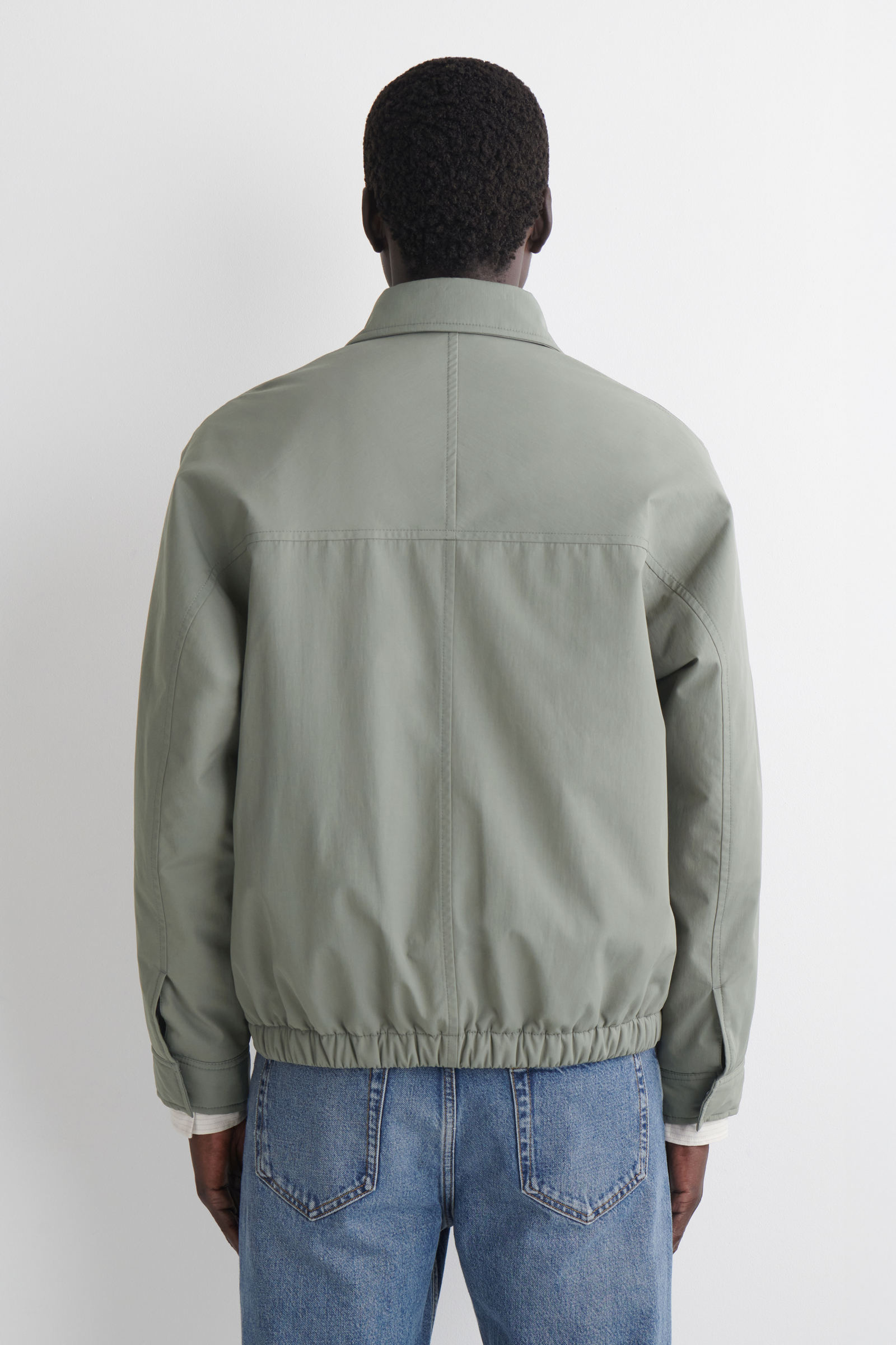 PADDED NYLON HARRINGTON JACKET パッド入りハリントンジャケット