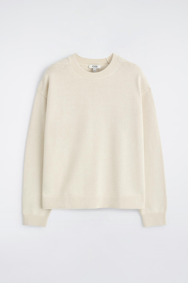 COS ニットコットンクルーネックジャンパー