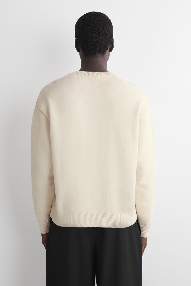 COS ニットコットンクルーネックジャンパー