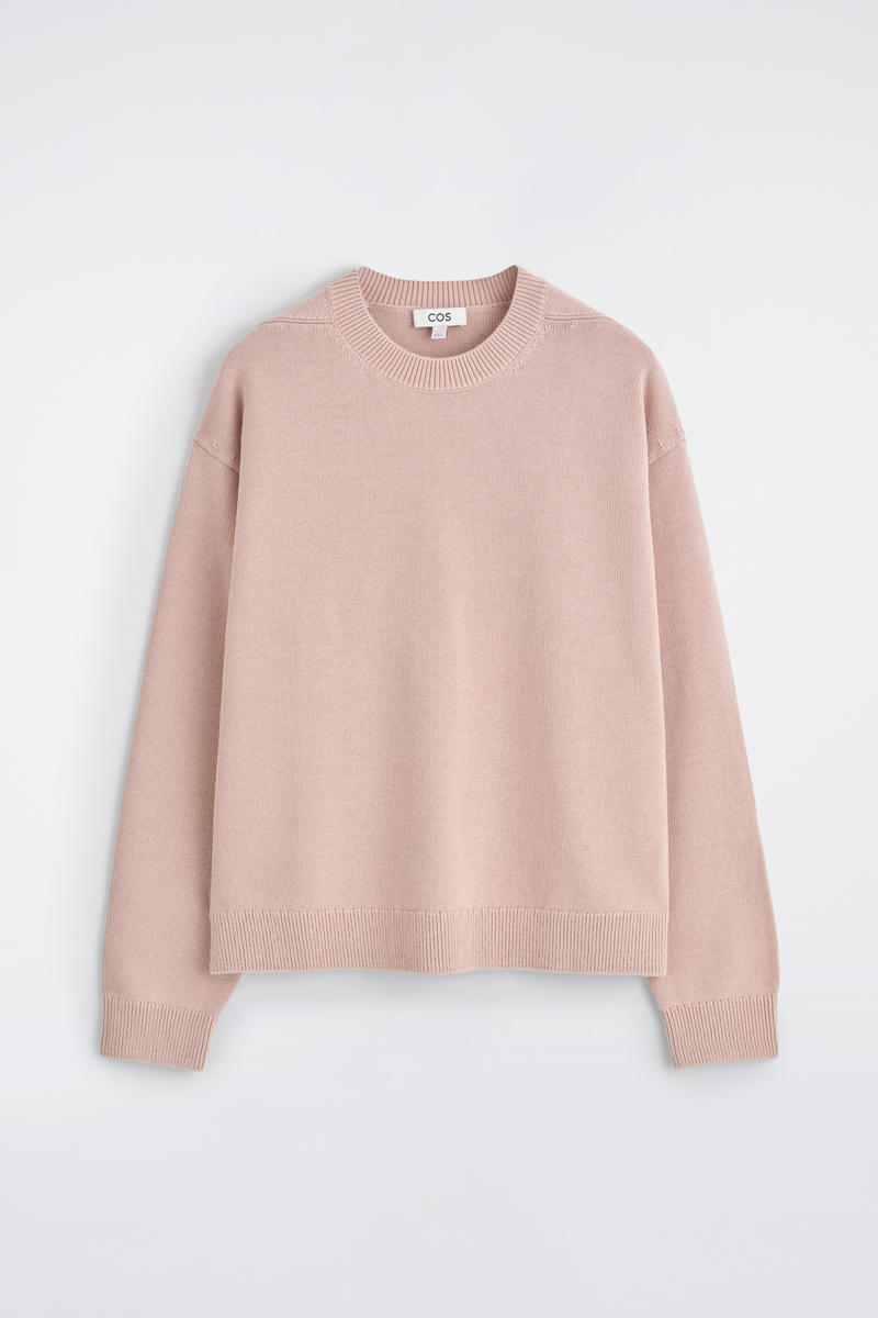 COS ニットコットンクルーネックジャンパー