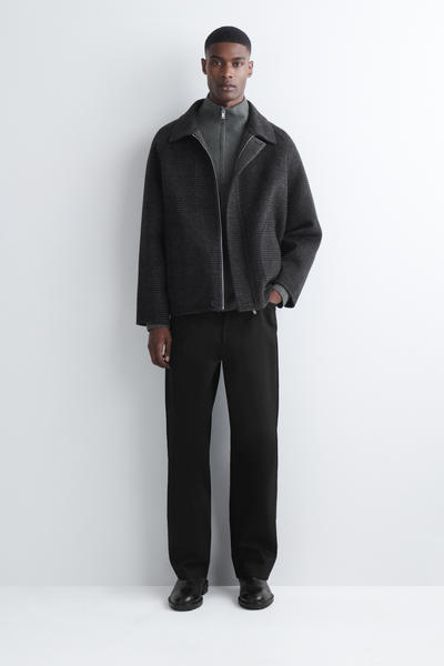 COS メリノウールジップアップトラックジャケット