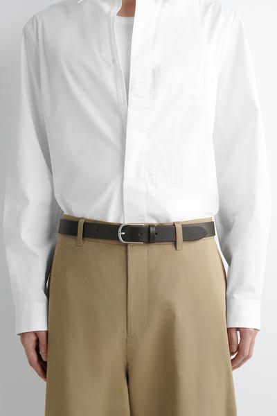 COS ラウンドバックルレザーベルト