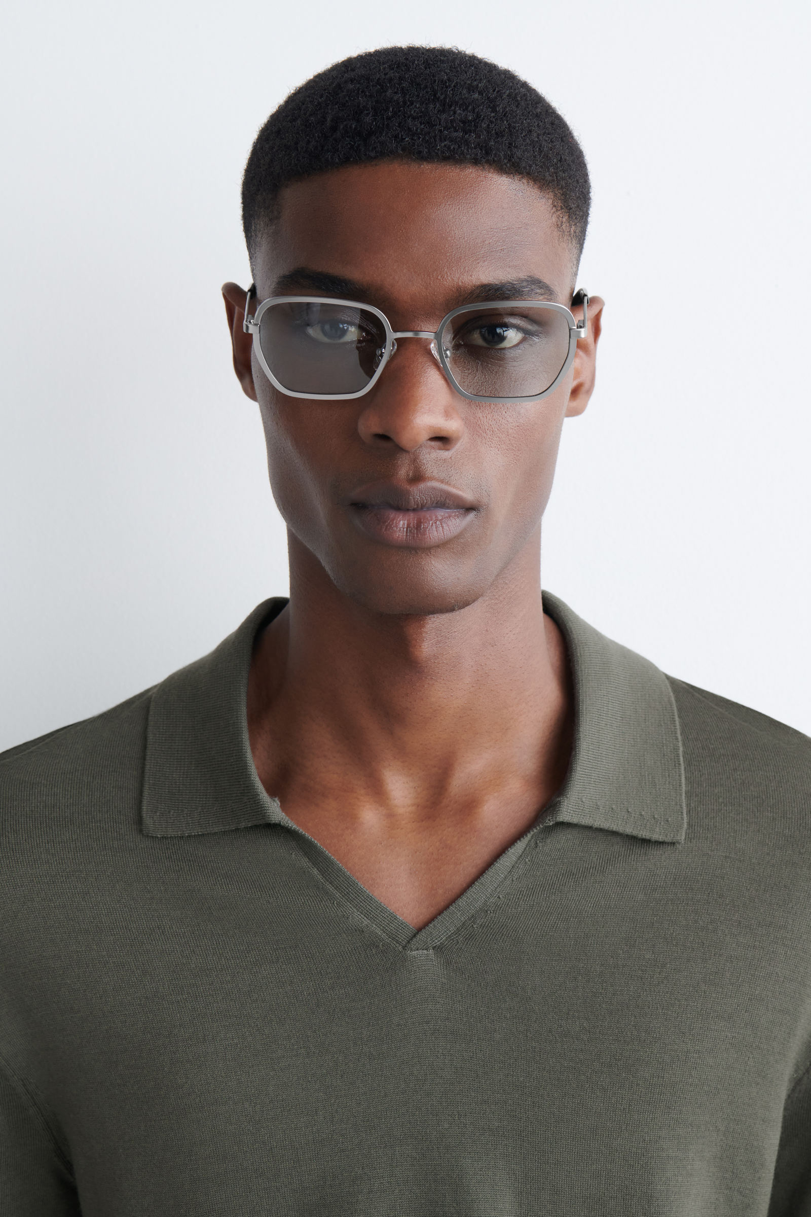 WIRE-FRAME RECTANGLE SUNGLASSES ワイヤーフレーム長方形サングラス