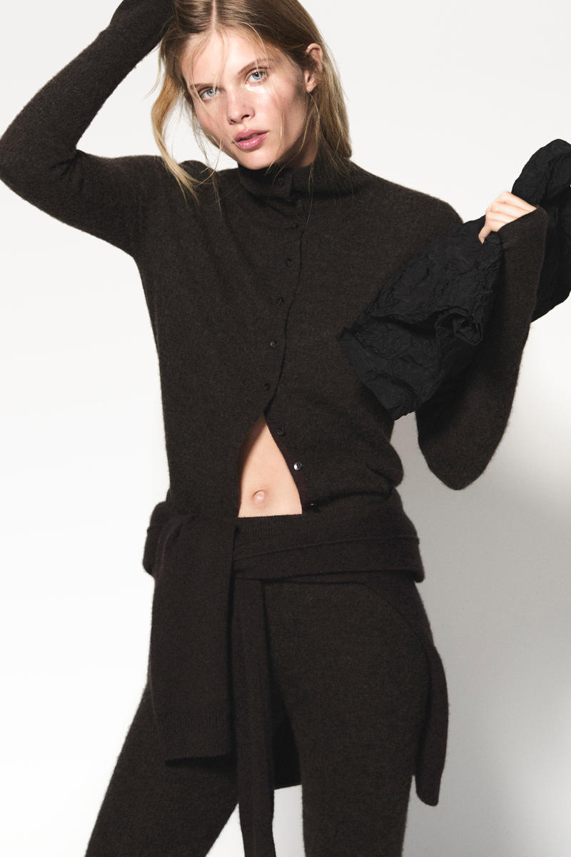 ALPACA MERINO WOOL HIGH-NECK CARDIGAN アルパカメリノウール