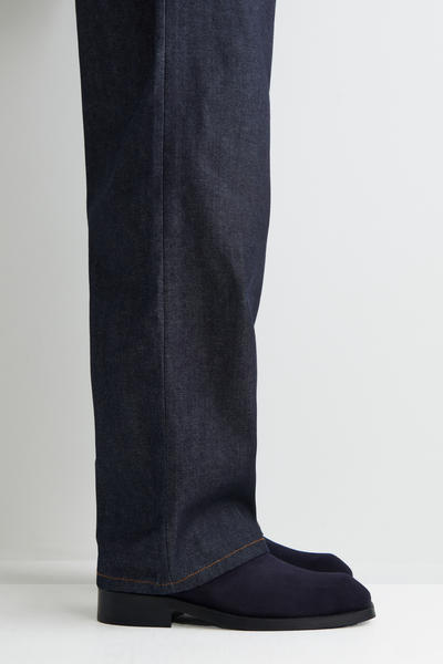 COS スクエアトゥレザーチェルシーブーツ