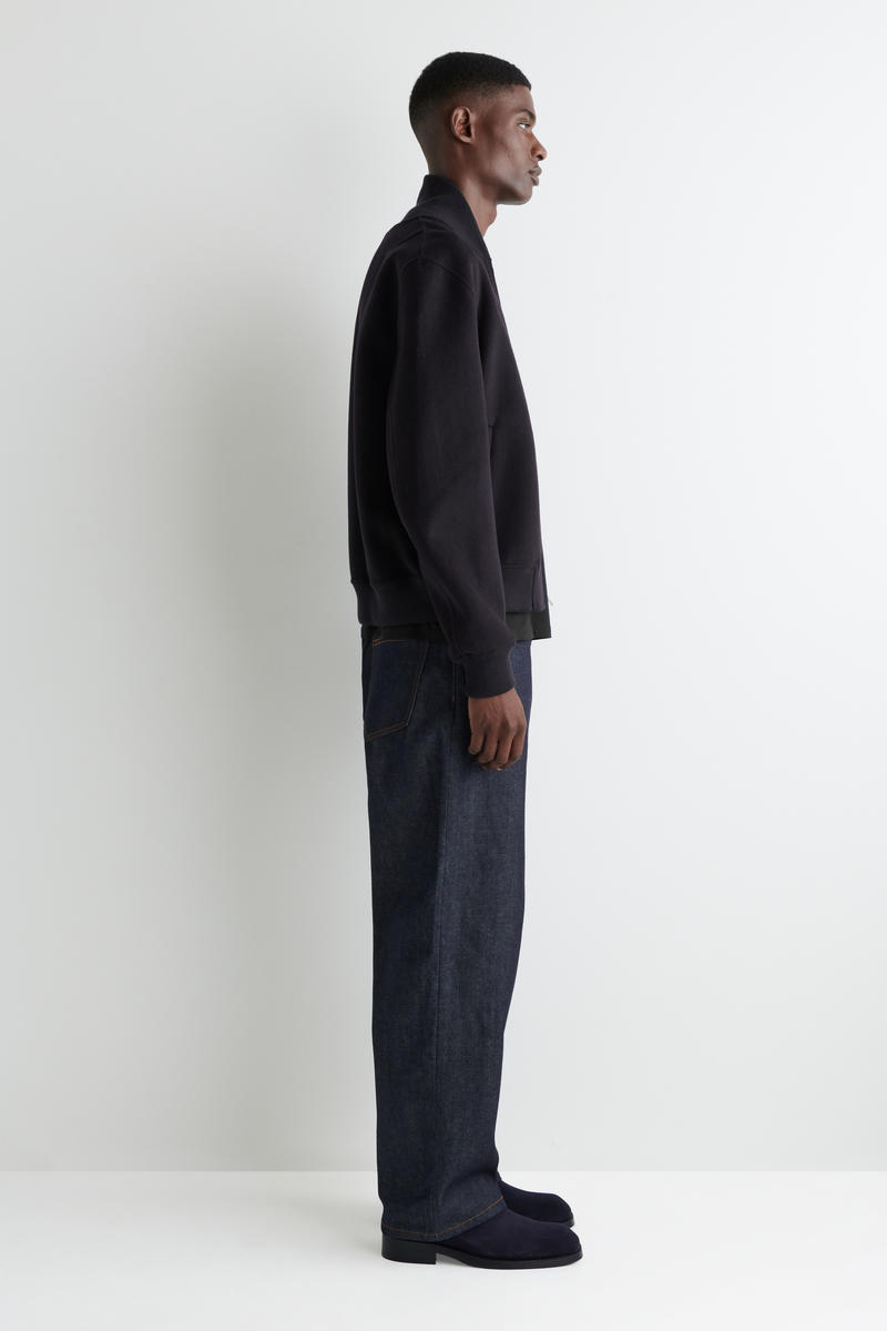 COS スクエアトゥレザーチェルシーブーツ