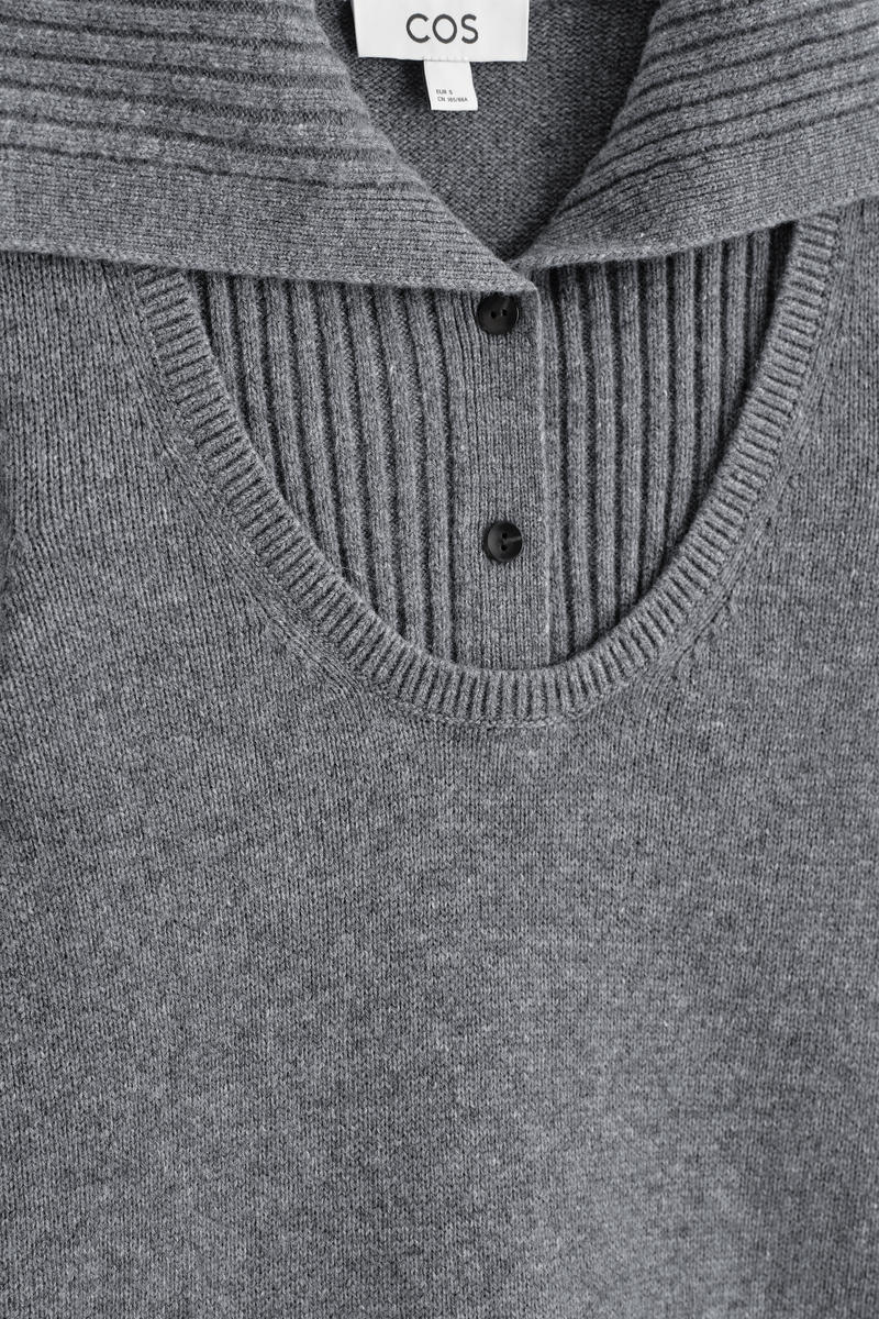 ennoy メリノウールセーター グレー L ENNOY MERINO WOOL SWEATER (MIX