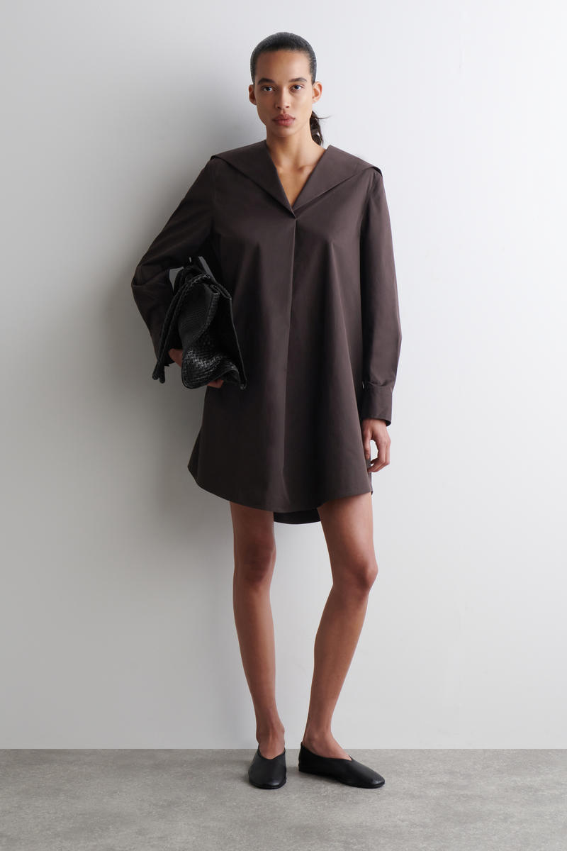 SAILOR-COLLAR COTTON MINI DRESS セーラーカラーコットンミニドレス