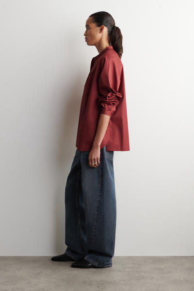 COS グランダッドカラー コットンシャツ