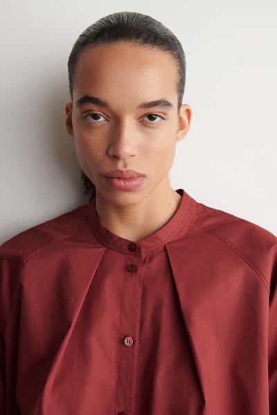 COS グランダッドカラー コットンシャツ