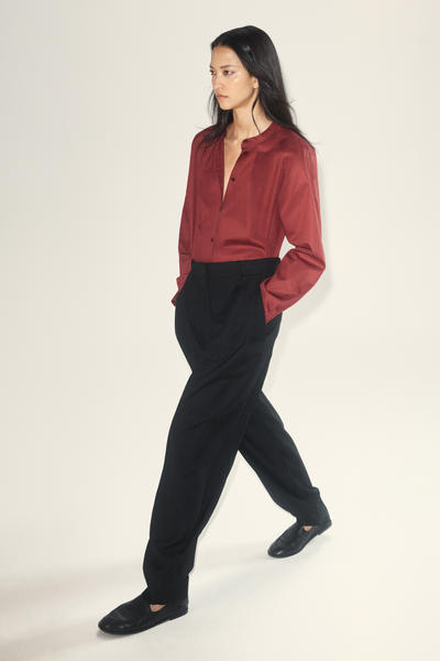 COS グランダッドカラー コットンシャツ