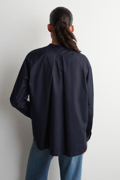 COS グランダッドカラー コットンシャツ