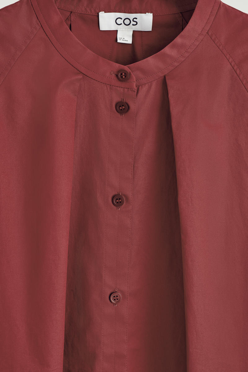 COS グランダッドカラー コットンシャツ