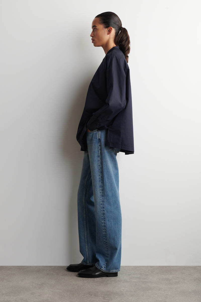 COS グランダッドカラー コットンシャツ