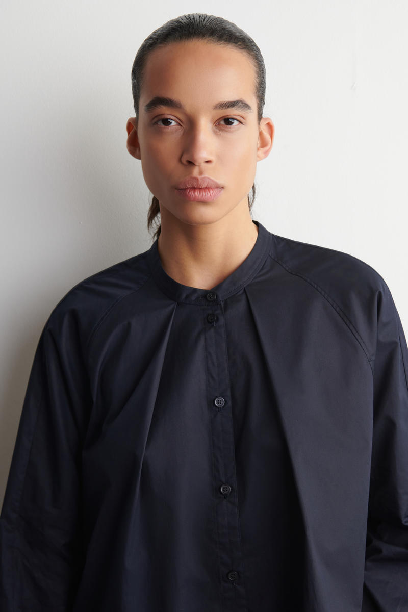 COS グランダッドカラー コットンシャツ