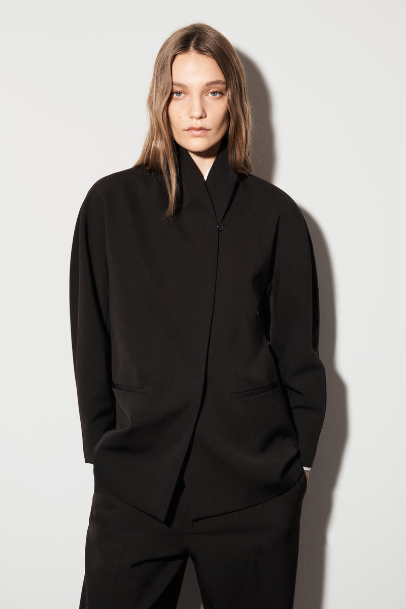 SHAWL-COLLAR WOOL-BLEND BLAZER ショールカラー ウール混ブレザー