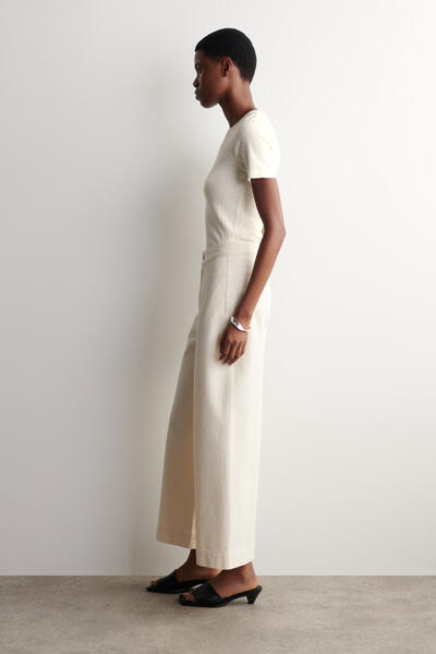 COS クロップドワイドレッグデニムパンツ