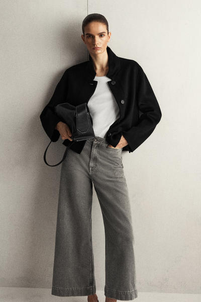 COS クロップド ワイドレッグデニムパンツ