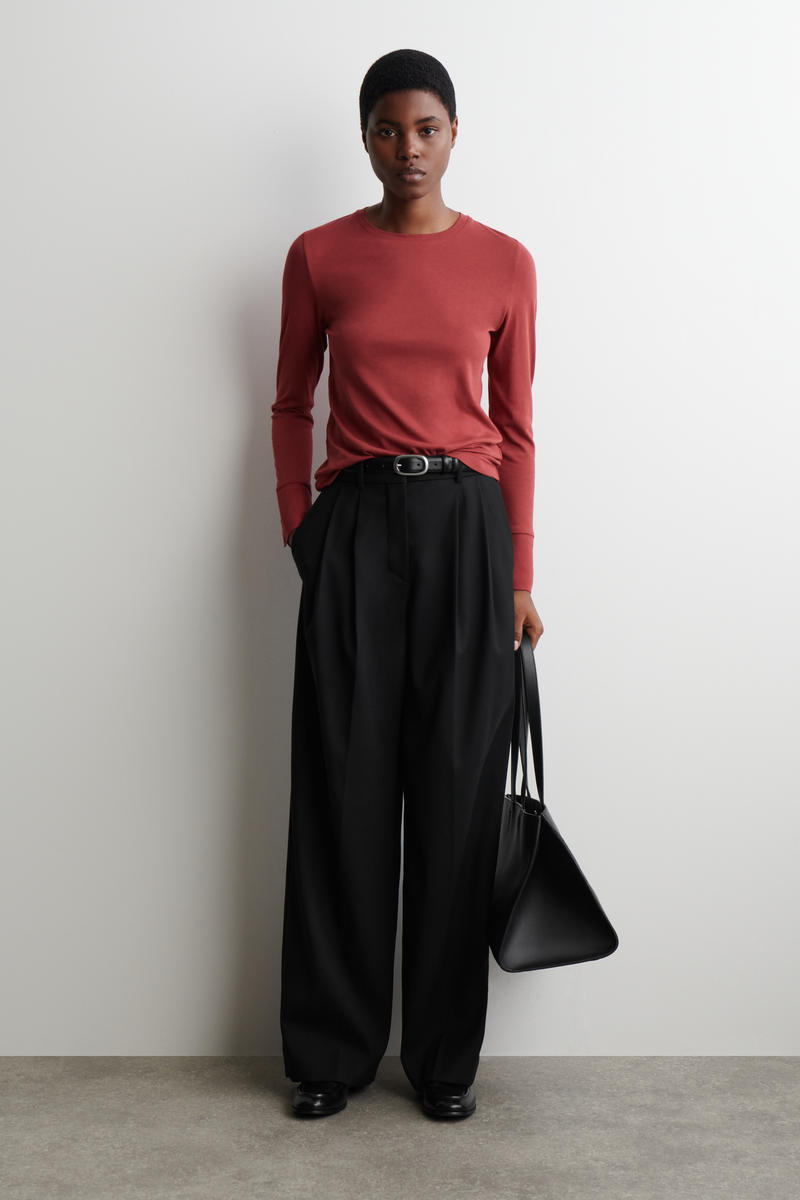 COS コットンジャージー 長袖トップス