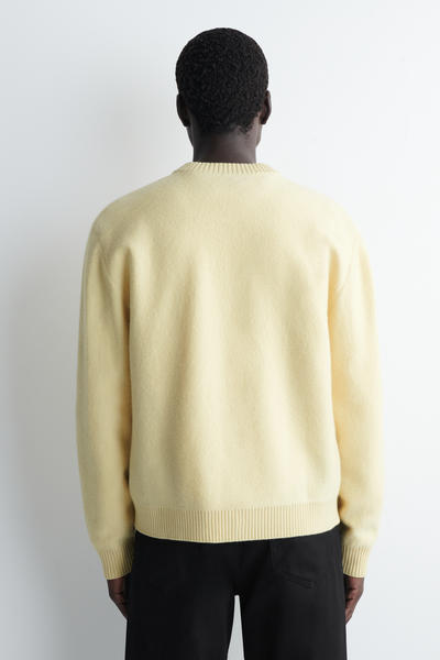 COS ボイルドウールクルーネックカーディガン