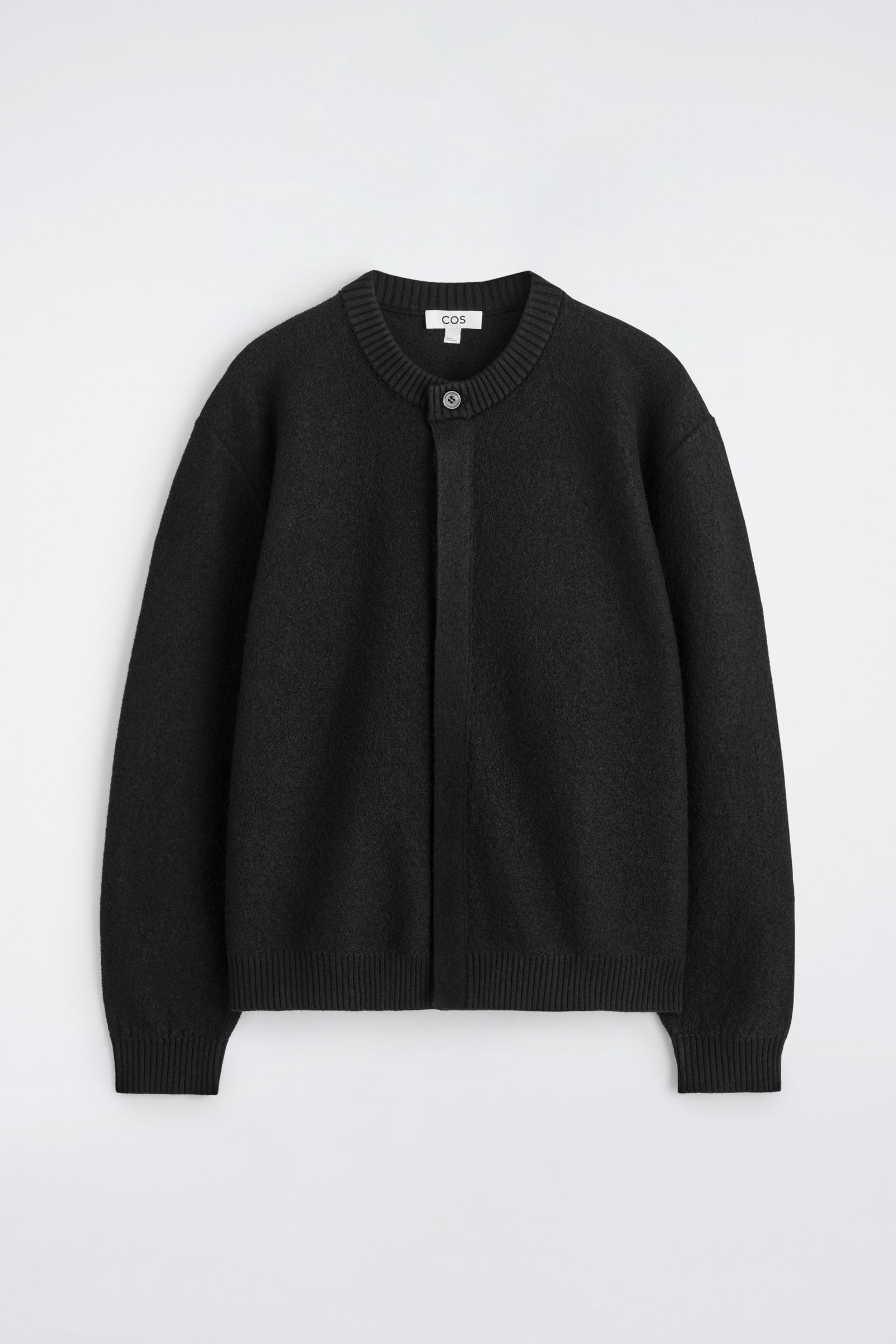 BOILED-WOOL CREW-NECK CARDIGAN ボイルドウールクルーネック